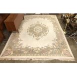 Large cream ground rug, 370 cm *278cm
