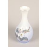 Royal Copenhagen vase; decorated with blossom; 53 / 51 to base; 21.5cm high