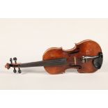 German Violin labelled Joh. Bapt. Schweitzer..... 1813 , length of back 362mm, with a bow in case