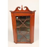 George III glazed corner cabinet