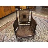 Mahogany framed Bergere arm chair