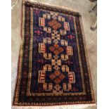 Middle eastern red ground rug, 170cm x 111cm