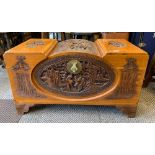 1930s carved Chinese blanket box