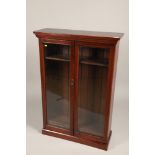 Pitch pine glazed book case