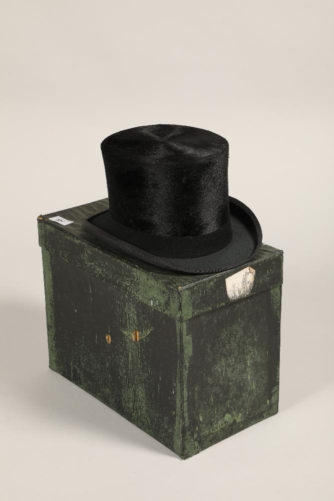 Tress & Co boxed silk top hat