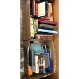 Two boxes of assorted hardback books