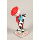 'We Play Dunlop' Golfing figure