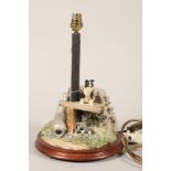 Border Fine Arts model lamp Sheep dog with puppies