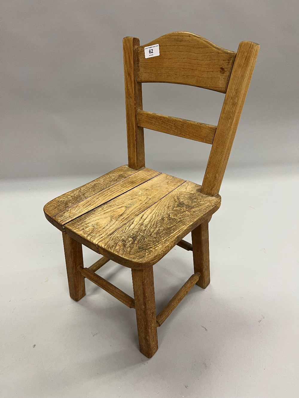 Oak child's chair; 56cm high