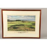 Linda Harlough ' 14th & 4th holes Carnoustie golf links' pencil signed limited edition print 249/850