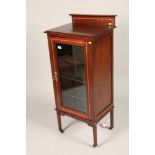 Edwardian inlaid mahogany display cabinet