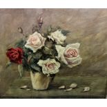 J W Booth RCA ' Still life of roses' watercolour on paper signed and framed