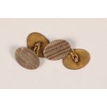 Pair of gents gold plated cufflinks