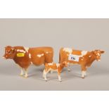 Beswick Cow, Bull & calf CH.Sabrina's Sir Richmond 14 TM