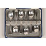 Case set of six silver George VI teaspoons; Sheffield 1941; gross weight 82g