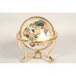 Speciman hardstone tabletop globe