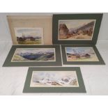 Margaret Morewood Gresley (British 1867-1947). 'Cortina d'Ampezzo, Dolomites'. Watercolour. 17.5cm x
