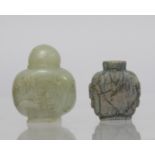 19th/20th century Chinese miniature snuff bottle of turquoise stone, lacking stopper, 3.5cm high and