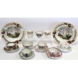 Small collection of late 18th and early 19th century English porcelain, the coffee and dinner