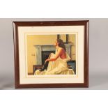 Quantity of pictures and frames including J Vettriano, 'Lady seated' Print, signed and numbered