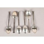 Set of six electroplate silver teaspoons