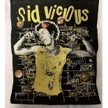 Sid Vicious; a small poster together with five pin badges