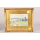 J Welsh, ' On Clyde rived, Cardross' watercolour, in gilt frame,(52.5 * 44cm, including mount and