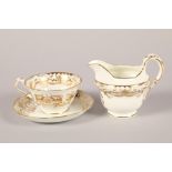 Grosvenor pottery part teaset; with gilt painted decoration (38 pieces)