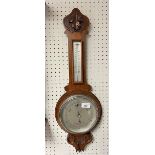 Mid 20th century mahogany cased wall barometer