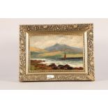 W. Wilis; Sailing Boat on Mount Lake; oil on board; signed; framed