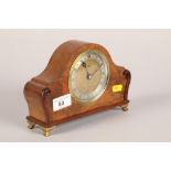 Stewart of Glasgow mahogany cased mantle clock; on four brass feet