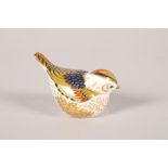 Royal Crown Derby Imari porcelain paperweight; Firecrest; with gold button