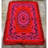 Red ground Italian woolen rug