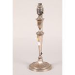 George V Mappin & Webb hallmarked silver lamp base