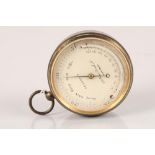 Early 20th century Callaghan of 23 New Bond Street; London brass cased pocket barometer