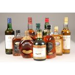 Ten assorted bottles of whisky including: MacLeod's Isle of Skye blended scotch whisky, 40% vol,