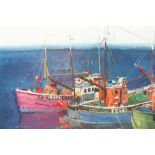 Hamish MacDonald (Scottish 1935-2008) Framed limited edition print, signed 'Still Harbour' 38cm x