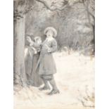 Peter Newell (American 1862-1942) Unframed monochromatic watercolour, signed, dated 99 'The