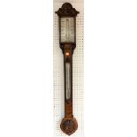 Walnut cased stick barometer, by Chadburn & Son, Liverpool, height 105cm