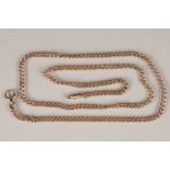 9 carat gold pocket watch chain, (broken) length 154cm, 38g