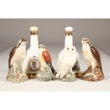 Two commemorative porcelain decanters from Bell's scotch whisky, 75cl, 43% vol Porcelain Kestrel