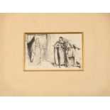 Mary Louisa Gow (British 1851-1929) Unframed etching 'The Message' 16cm x 25cm