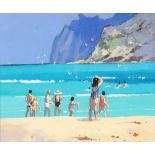 James Orr Framed oil on board, signed 'Cala St Vincente, Majorca' 29cm x 34cm