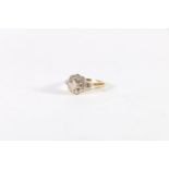 18ct gold platinum and diamond cluster ring, size N, 3.4g.