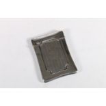 Sterling silver engine turned card case, maker H.W, Birmingham, 85g.