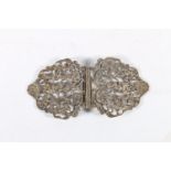 Sterling silver nurses buckle with pierced rococo decoration, Vander and Hedges Tessiers Ltd,