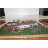 Diorama model of the battle of Waterloo under Perspex, box size 61cm x 61cm.