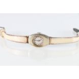 18ct gold cased antique lady's wristwatch.