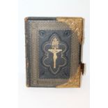 Leather brass bound Holy Bible, published by James Duffy and Co Limited.