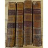 BURTON THOMAS.  Diary ... Member in the Parliaments of Oliver & Richard Cromwell. 4 vols. Half calf,